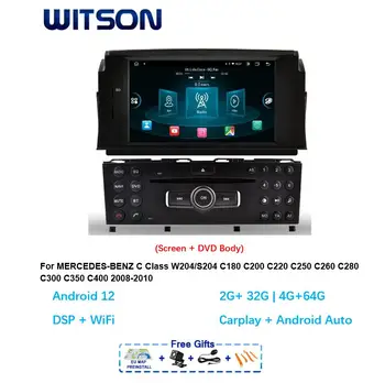 WITSON Android 12 Auto Stereo za MERCEDES BENZ C Class W204 S204 C180 C200 C220 C250 C350 2008 Carplay GPS Navi Auto Media
