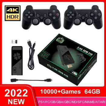 X1 Mini Retro Igraća Konzola 2,4 G Konzola za Video igre S Dvostrukim Bežičnim kontrolerom 4K 10000 Igre 64 GB/32 GB Retro Igra Za PS1 / GBA