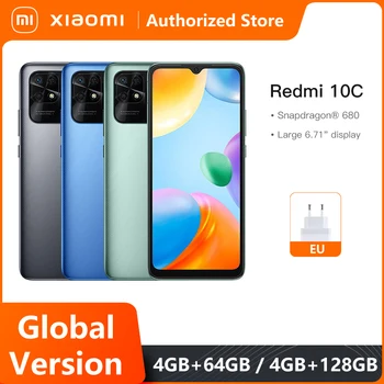Xiaomi Redmi 10C Globalna verzija 4 GB, 64 GB I 128 GB Smartphone Snapdragon 680 Восьмиядерный 6,71 