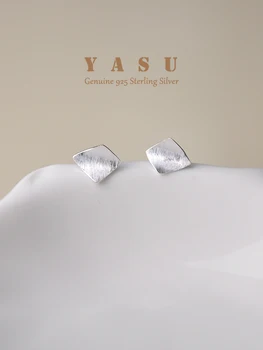 Yasu Super Posao Besplatna Dostava Uho Piercing Srebro 925 Jednostavne Naušnice-Roze Nepravilne Geometrije Za Žene Djevojke Nakit Pribor