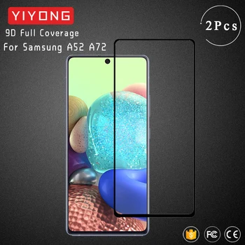 YIYONG 9D Puni Lijepljeni premaz Od Kaljenog Stakla, Zaštitna folija Za ekran Za Samsung Galaxy A52 a a53 A73 A72 5G A12 A22 A32 4G M52 A13 A33 Staklo