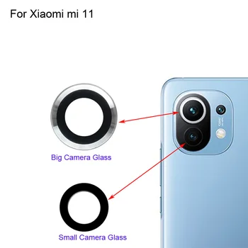 Za Xiaomi mi 11 Zamjena Stražnje Stražnje kamere Objektiv Stakleni Dijelovi Za Xiaomi mi11 test dobra Stražnja Kamera Popravak Staklene Leće