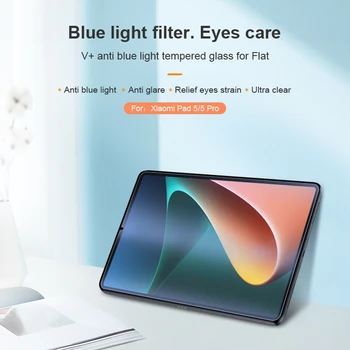 za Xiaomi Mi Pad 5 Pro Staklo Nillkin V + Plava Safelight Staklo Za Xiaomi Pad 5 Zaštitna folija Za ekran