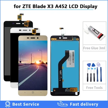 Za ZTE BLADE X3 A452 t620 i LCD zaslon osjetljiv na dodir Digitalizator Sklop Zamjena Za ZTE BLADE X3 + Telefon Alati ljepilo