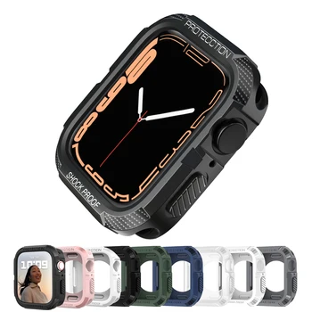 Čvrsta Torbica za Apple Watch Case 44 mm 40 mm 45 mm 41 mm se 6 5 4 3 iWatch Pribor TPU zaslon Zaštitnik Apple watch series 7 torbica
