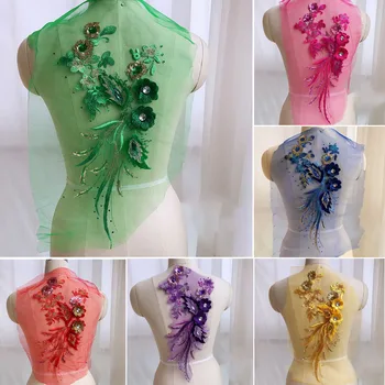 Šareni 3D Cvjetni Čipke Sa Šljokicama Ušivenim Vjenčanje Нашивки Aplicirano Za Šivanje Vjenčanica Pribor Za Karnevalske Kostime