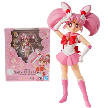 Бандай Pravi Sailor Moon Kit Model Anime Lik SHFiguarts Sailor Чиби Mun Zbirka Model Anime Figure Dječje Igračke