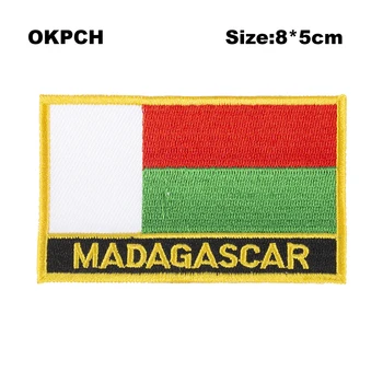 Нашивки sa zastavom Madagaskara, naljepnice, majice, vojna нашивка, prijenos topline u kombinaciji PT0110-R-a