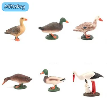 2021 Simulacija ptice životinja patka model igračka farma muška patka, siva, patka patka igračka ukras model Razvojne igračke Dječji Dar