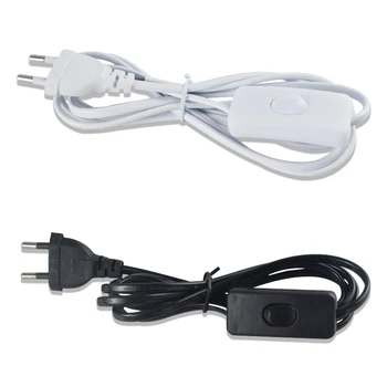 Kabel za napajanje EU/SAD 2pin 1,8 m Produžni kabel napajanja s prekidačem Jednostavno spajanje kabela svjetiljke DIY i mali električni aparat