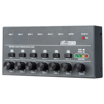 Stereo Audio Mikser Mini DJ Tihi Zvuk Mikser Ultra Kompaktni Profesionalni Audio Mikser KTV Profesionalni Аудиомикшер